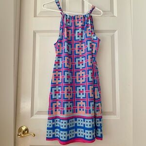 Crown & Ivy halter dress. Size L. Geometric bright colors. Great shape.